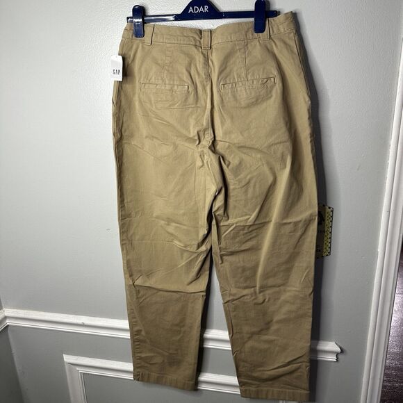 Gap Womens Pants Beige Size 12 Tall Straight Up Khaki High Rise Cotton Blend $80 - Picture 5 of 14